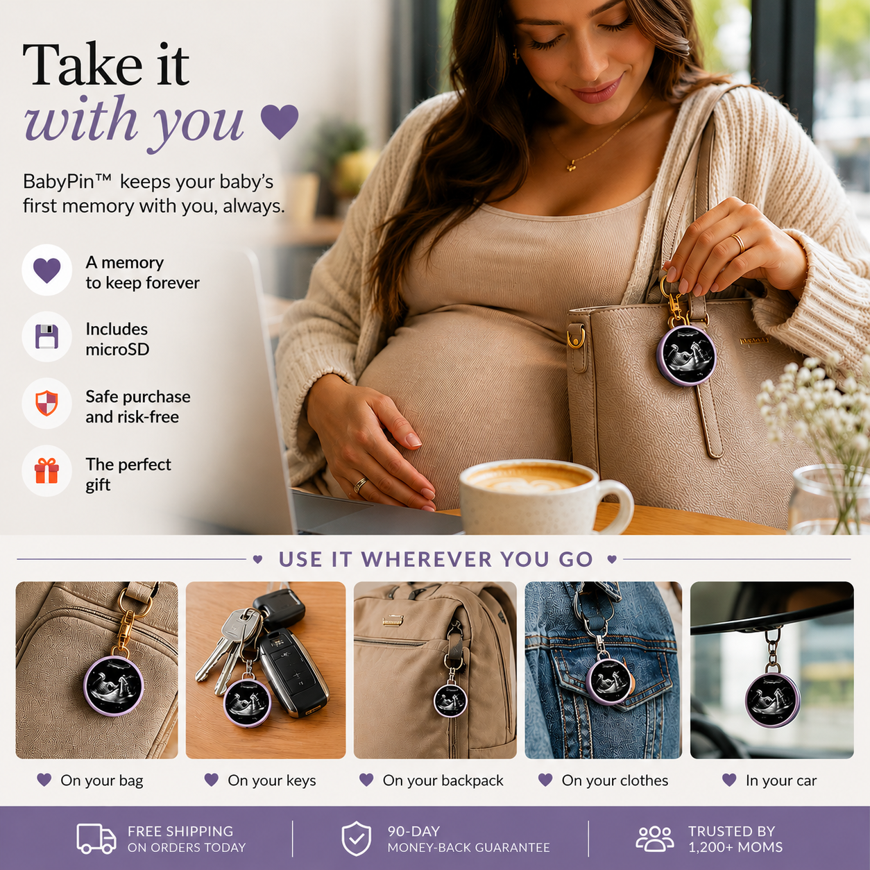 BabyPin™ | Carry Your Baby's First Memory Everywhere